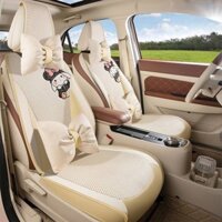 Bow Automotive Headrest Car Girl Pillow Car Sports Seat Neck Pillow White Cute Car Neck Pillow CnL1