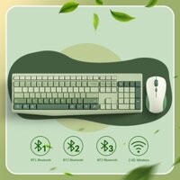 Bow Chế Độ Kép 2.4g Không Dây Ba Bluetooth Hồng Bàn Phím Và Bộ Chuột Thích Hợp Cho Máy Tính Bảng Máy Tính Laptop Cơ Tắt Tiếng Tay Cầm Bé Gái Văn Phòng K161D