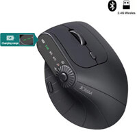 Bow Chuột dọc tay phải có núm điều chỉnh Chuột không dây Bluetooth 2.4G có thể sạc lại cho máy tính xách tay để bàn