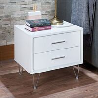 BOWERY HILL 2 Drawer Nightstand in White