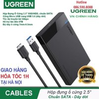 BOX 2.5" SATA HDD USB 3.0 UGREEN 30848 Cao Cấp - Chính Hãng