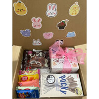 box 5 kitkat, melty kiss, pocky, mochi