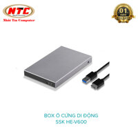 Box chuyển ổ cứng di động SSK HE-V600 chuẩn 3.0 - Hỗ trợ đến 5Gbps (xám)