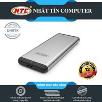 Box chuyển SSD M2 Sata sang ổ cứng di động Unitek Y-3365 chuẩn 3.0 hỗ trợ đến 5Gbps (Xám)