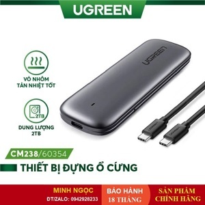 Box đựng ổ cứng SSD M.2 NVMe chuẩn kết nối USB Type C Ugreen 60354