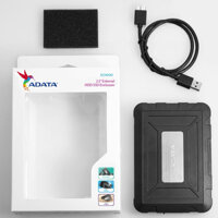 Box HDD SSD 2.5 inches USB 3.1 ADATA ED600 chống Sock AED600-U31-CBK