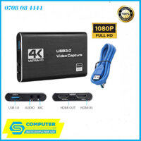 Box HDMI Capture to USB 3.0 có Mic, HDMI IN OUT