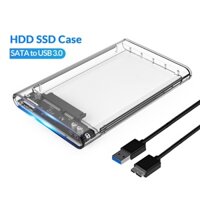 Box hộp ổ cứng di động 2.5 inch trong suốt USB 3.0 QGeeM C25B BX35 cho ổ ssd ổ cứng laptop