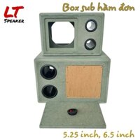 Box loa Sub hầm đơn 5.25, 6.5 inch tăng âm bass sub cho xe ô tô, loa tivi, vi tính LT Speaker Box