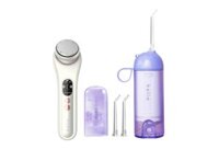 Box Máy Chăm Sóc Da Mặt Halio Hot & Cool Và Máy Tăm Nước Cầm Tay Halio UltraClean - Whitening Wonder Bundle- White & Periwinkle