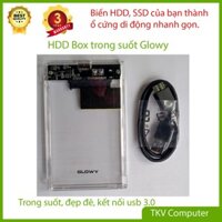 Box ổ cứng gắn ngoài GLOWY chân USB (2.5 inch hard drive enclosure) - Biến SSD HDD của bạn thành ổ cứng gắn ngoài