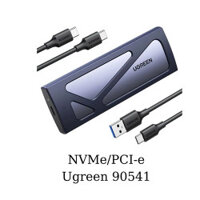 Box ổ cứng SSD M.2 B&M-Key & M-Key NVME - PCIE 3.0 USB Type-C 3.2 GEN2 Ugreen 90541