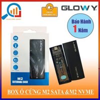 Box ổ cứng SSD M2 NVME / M2 SATA  USB Type-C - HÃNG GLOWY - Bảo hành 12 tháng