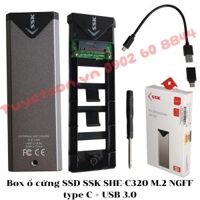 Box ổ cứng SSD SSK SHE-C320 M.2 NGFF type C + USB 3.0