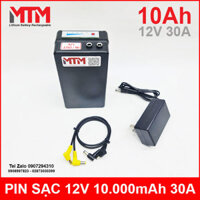 Box pin sạc lithium 12V 10000mAh 30A MTM