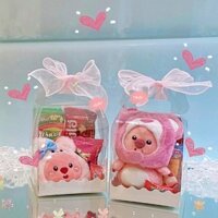 Box quà bánh kẹo Gấu dâu / Loopy / Gấu bông
