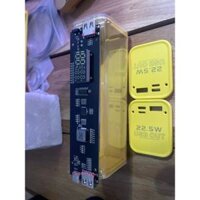 Box sạc dự phòng 22.5W(vàng) trong suốt 8 cell 18650, mạch sạc nhanh QC 4.0 chip PD20W.