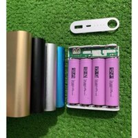 Box Sạc Dự Phòng 4 Cell 2A 18650 vỏ nhôm cao cấp+ 4 cell pin 18650 dung lượng 1500,2600 mAh mới 100% ( MÀU SẮC TỰ CHỌN)