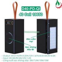 Box sạc dự phòng 40 cell 18650 (D40-PD-QI) sạc nhanh 22.5W