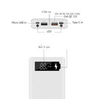 Box sạc dự phòng 5 cell sạc nhanh QC 3.0 2020