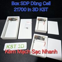 Box sạc dự phòng Dùng cell 21700 IN 3D KST - Kèm mạch sạc dự phòng sạc nhanh 18W PD 2.0/3.0 QC 3.0