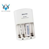 Box sạc nhanh Sanyo MQN06 dành cho pin sạc AA và AAA - hỗ trợ sạc nhanh (trắng)