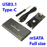 Box SSD mSATA USB3.1 type-C Blueendless  LT BX04