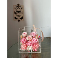 Box vali hoa khô, hoa hồng bất tử