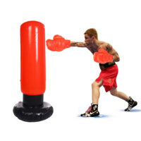 Boxing Punching Bag Free Standing Inflatable Tumbler Decompression Boxing Training for Adult Kids with Gloves