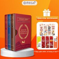 Boxset trọn bộ 3 tập  Bìa giả da nghệ thuật, áo ôm SỰ SUY TÀN VÀ SỤP ĐỔ CỦA ĐẾ CHẾ LA MÃ - Edward Gibbon - Thanh Khê dịch  Omegaplus