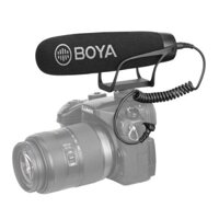 BOYA BY-BM2021 Micrô phát sóng ngưng tụ siêu cường tim mạch có kính chắn gió cho máy ảnh DSLR Canon / Nikon / Sony, điện thoại thông minh (Đen)