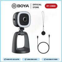 BOYA BY-CM6B - Mic Thu Âm Cổng USB Tích Hợp Camera 4K Ultra HD Và Đèn LED Trợ Sáng - Bảo Hành 24 Tháng / Chính Hãng