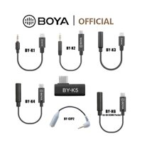 BOYA BY-K1-K9 3.5mm TRS sang Lightning / Typec iPhone Android Âm thanh điện thoại cho bộ chuyển đổi micrô Phụ kiện cáp Dòng dữ liệu 0,06m