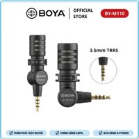 BOYA BY-M110 - Hàng Chính Hãng - Mic thu âm Mini cổng 3.5mm dàng cho Điện thoại/Laptop