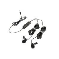 BOYA BY-M1DM Dual Omnidirectional Lavalier Microphone Clip-On Lapel Mic For Smartphones Cameras Camcorders Audio Recorder