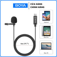 BOYA BY-M3 - Mic Thu Âm Cài Áo Có Dây Dành Cho Điện Thoại Cổng Type-C | BH 2 Năm