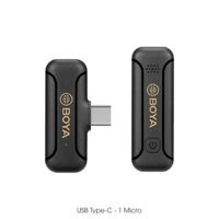 BOYA BY-WM3T2-U1 – Mic Thu Âm Không Dây 2.4GHz, Chuẩn Type-C, 1 Micro