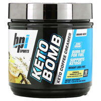 BPI Sports Keto Bomb Keto Coffee Creamer French Vanilla Latte 1 lbs 0.5 oz (468 g)