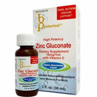 Bprotected Siro Bổ Sung Kẽm Và Vitamin C Cho Trẻ Em Zinc Gluconate 30ml