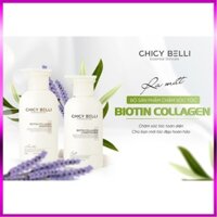 (Brand) Combo Dầu Gội Xả Biotin Collagen Phục Hồi Hư Tổn - Ngăn Ngừa Gãy Rụng Chicy Belli .