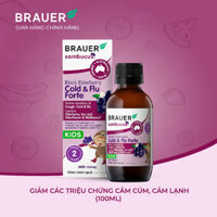 BRAUER BLACK ELDERBERRY COLD & FLU FORTE–Giảm các triệu chứng cảm cúm, cảm lạnh(100ML)