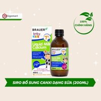 Brauer Liquid Milk Calcium dạng lỏng cho trẻ trên 7 tháng tuổi (200ml)