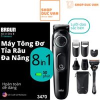 Braun All-In-One Style Kit Series 3 3470, 8-in-1 Trimmer for Men with Beard Trimmer, Ear & Nose Trimmer, Hair Clippers & More, Ultra-Sharp Blade, 40 Length Settings and Washable