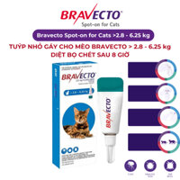 Bravecto Hộp 1 tuýp nhỏ gáy cho mèo 2.8-6.25kg trị ve tác dụng sau 8 giờ Thế Giới Bốn Chân Pet Shop