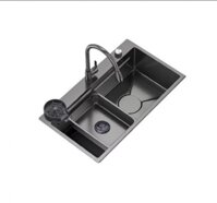 BRC014 - Bồn rửa chén bằng thép không gỉ nano dày 4.0mm hình tổ ong, bồn rửa chén đơn lớn