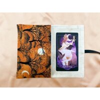 BREAKING DAWN - Túi nắp ngắn/hít đựng bài Tarot (dây ribbon lụa đen)