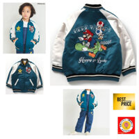 BREEZE Super Mario Sukajan Blue Kids Clothes/From japan