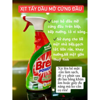 Bref - Chai xịt tẩy dầu mỡ trên bếp gas, bếp nướng, vỉ lò nướng, lò vi sóng
