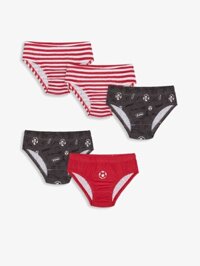 briefs - set 5 quần lót bé trai họa tiết bóng đá