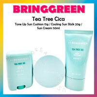 [Bringgreen] Tea Tree Cica Tone Up Sun Cushion 15g Kem chống nắng làm mát 20g Kem chống nắng 50ml